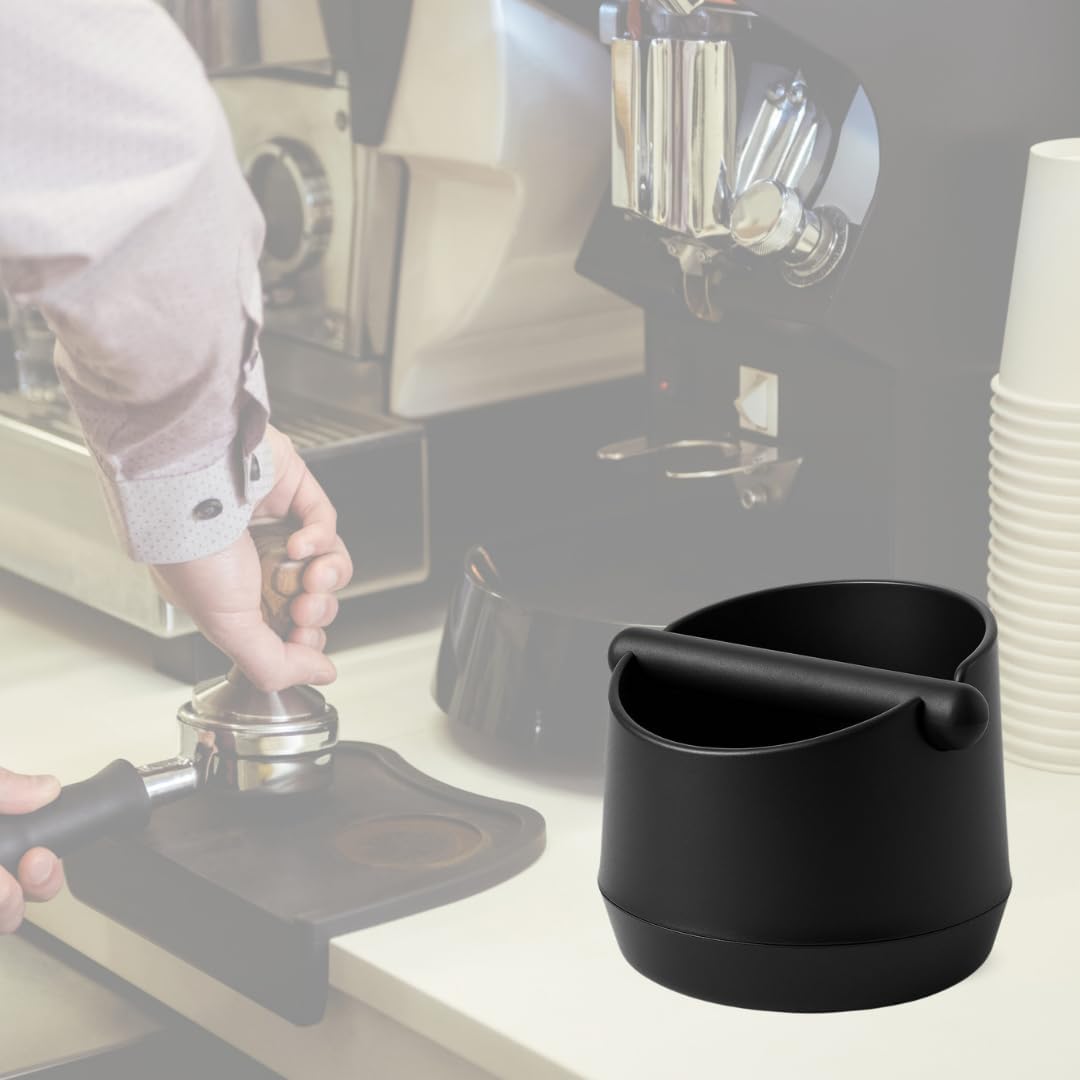 Barista Legends® Abklopfbehälter für Siebträger mattschwarz - Knock Box für Kaffeesatz mit spezielle