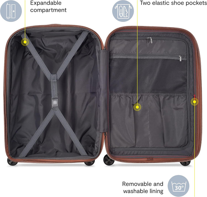 DELSEY Paris St. Tropez Hardside Erweiterbares Gepäck mit Spinner-Rädern, Rose, Carry-on 21 Inch, St
