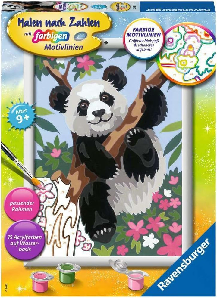 Ravensburger Malen nach Zahlen 20161 - Süsser Pandabär Kinder ab 9 Jahren & Malen nach Zahlen 20295