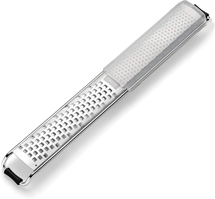 LURCH 220260 Duo-Reibe fein + mittel, 2 Reiben, extra schmal (2,5 x 32 cm) aus Edelstahl,Silber Duo-