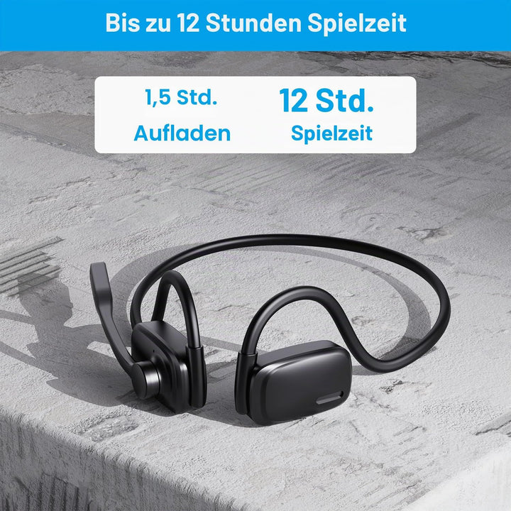 eppfun Open Ear Kopfhörer Bluetooth 5.4, Bluetooth Headset mit Noise-Cancelling Mikrofon, Wireless H