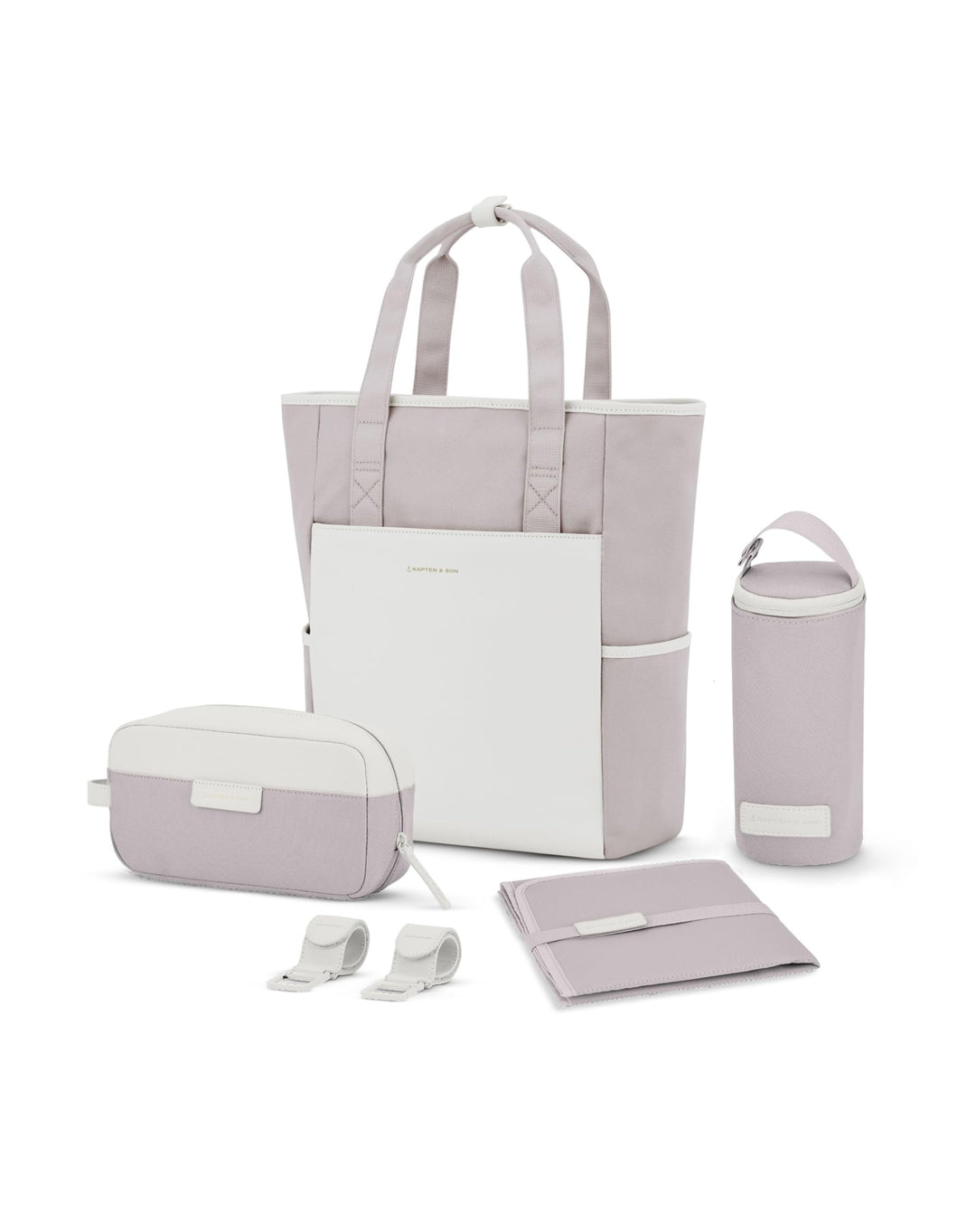 Kapten & Son Rucksack Lindby Diaper Set 18 L | 2in1 Wickelrucksack & Wickeltasche mit Kinderwagen- u