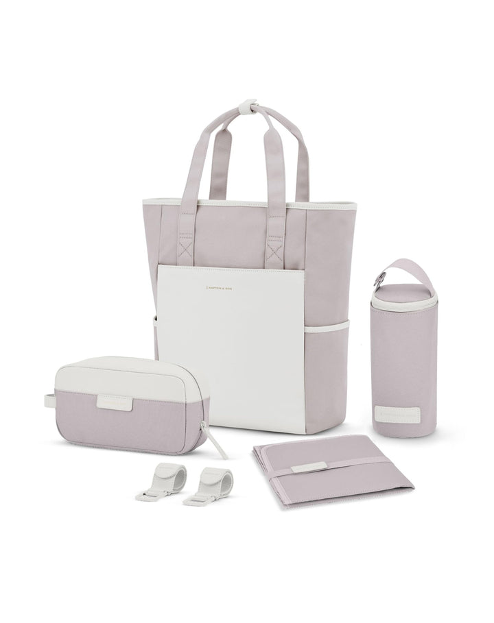 Kapten & Son Rucksack Lindby Diaper Set 18 L | 2in1 Wickelrucksack & Wickeltasche mit Kinderwagen- u