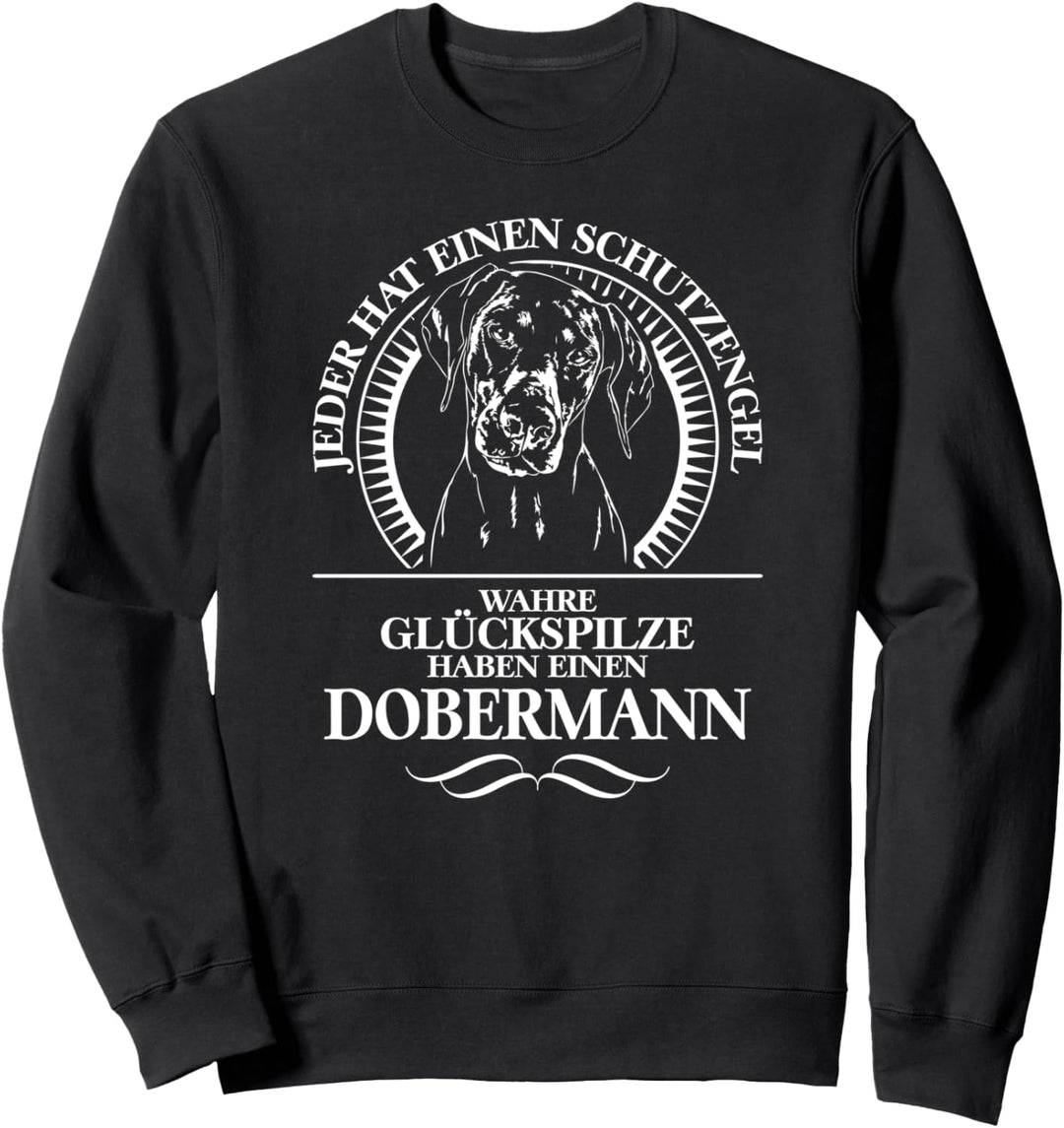 Dobermann Schutzengel Hund Hunde Spruch Hunde Sweatshirt