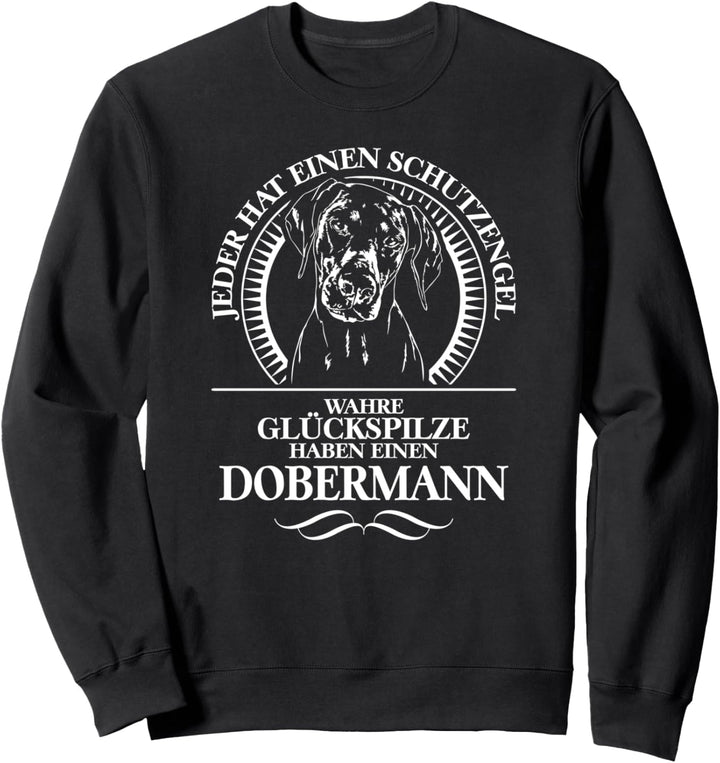 Dobermann Schutzengel Hund Hunde Spruch Hunde Sweatshirt