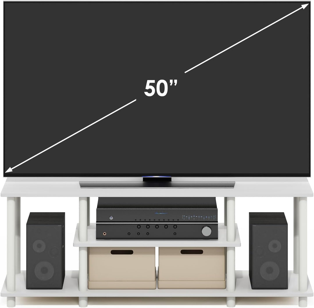 Furinno Turn-N-Tube No Tools 3D 3-stufiger Entertainment-TV-Ständer, 29.7 (D) x 111.3 (W) x 41.1 (H)