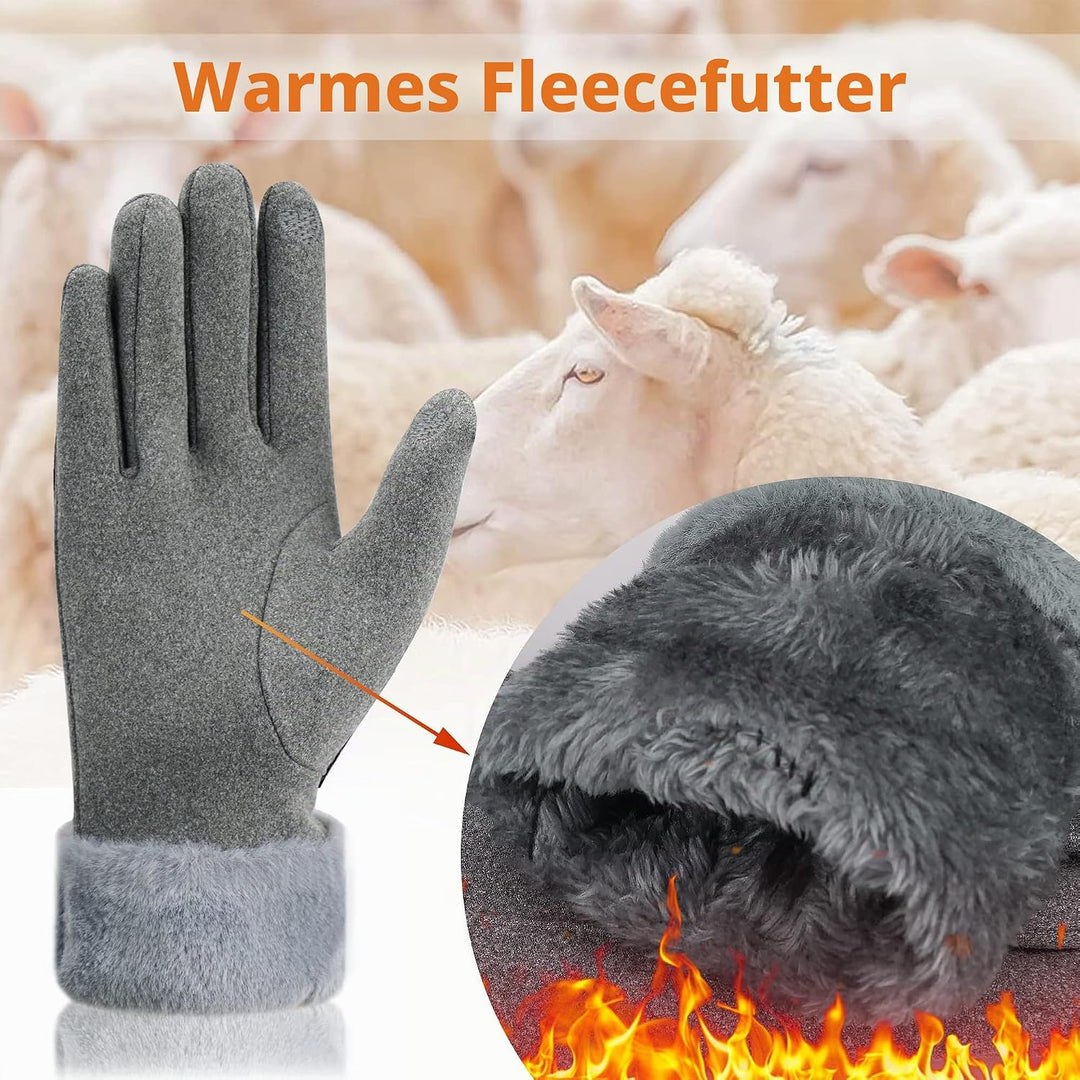 ZASFOU Damen Winter Touchscreen Handschuhe mit fleece gefütterte Warme Kaschmir winterhandschuhe für