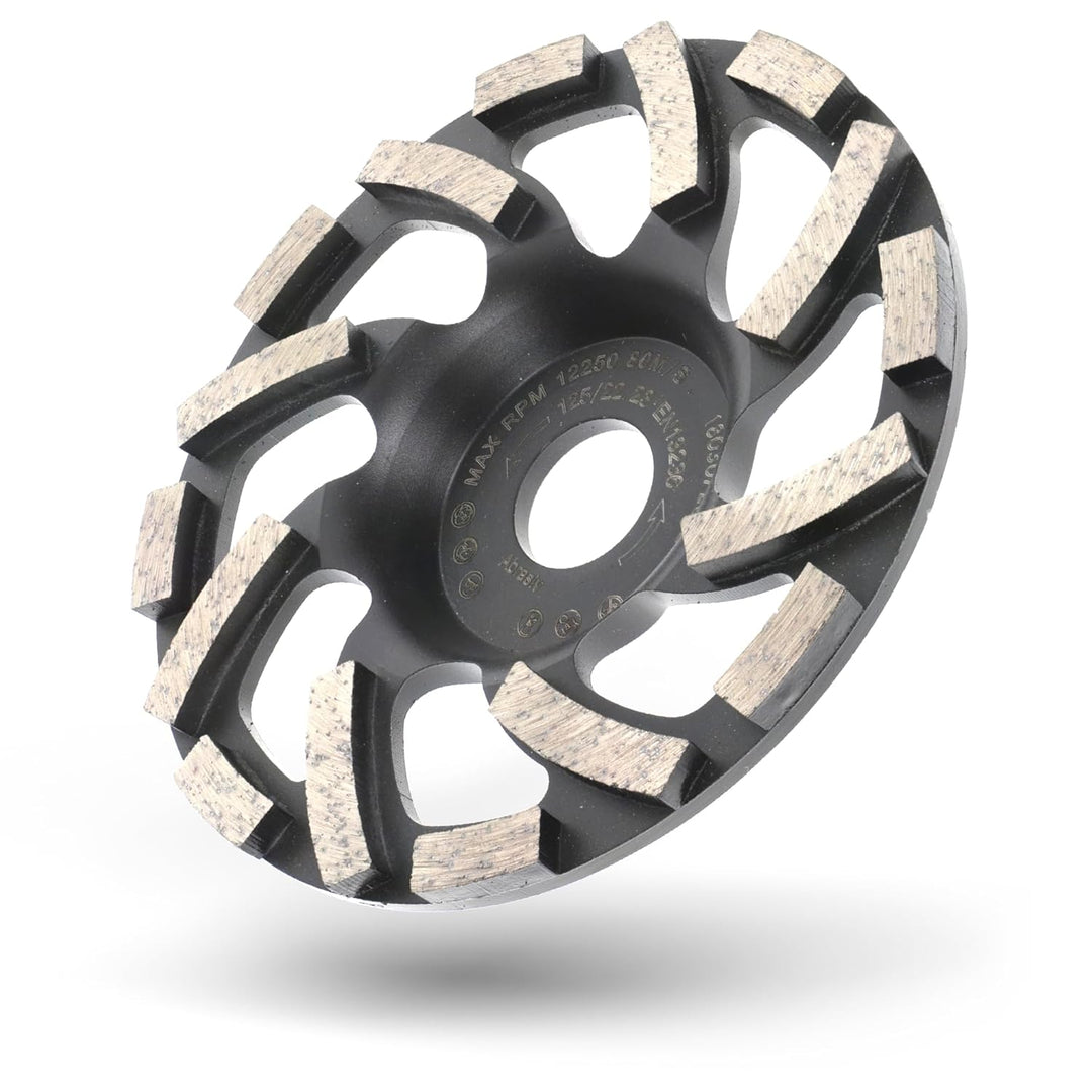 PRODIAMANT Diamant-Schleiftopf 125 mm x 22,2 mm Turbo ST91 Diamantschleifscheibe Asphalt Estrich Pro