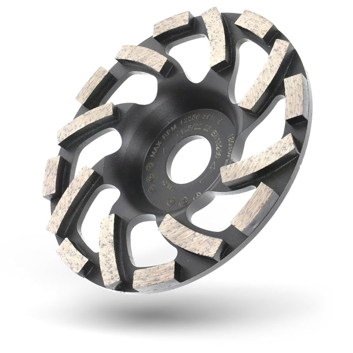PRODIAMANT Diamant-Schleiftopf 125 mm x 22,2 mm Turbo ST91 Diamantschleifscheibe Asphalt Estrich Pro