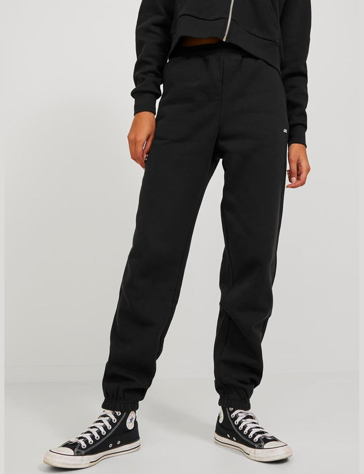 JJXX Damen Jxabbie Hw Rel Every Brush Pants Noos Hose S Black/Print:white Jjxx Logo, S Black/Print:w
