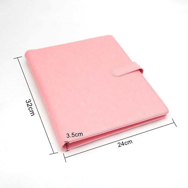 Schreibmappe 2 Ringbuch A4 Konferenzmappe Magnetischer Verschluss Wasserdicht Organizer Mappe Dokume