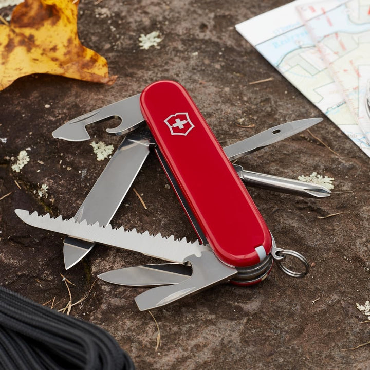 Victorinox Schweizer Taschenmesser Hiker, Swiss Army Knife, Multitool, 13 Funktionen, Klinge, Dosenö