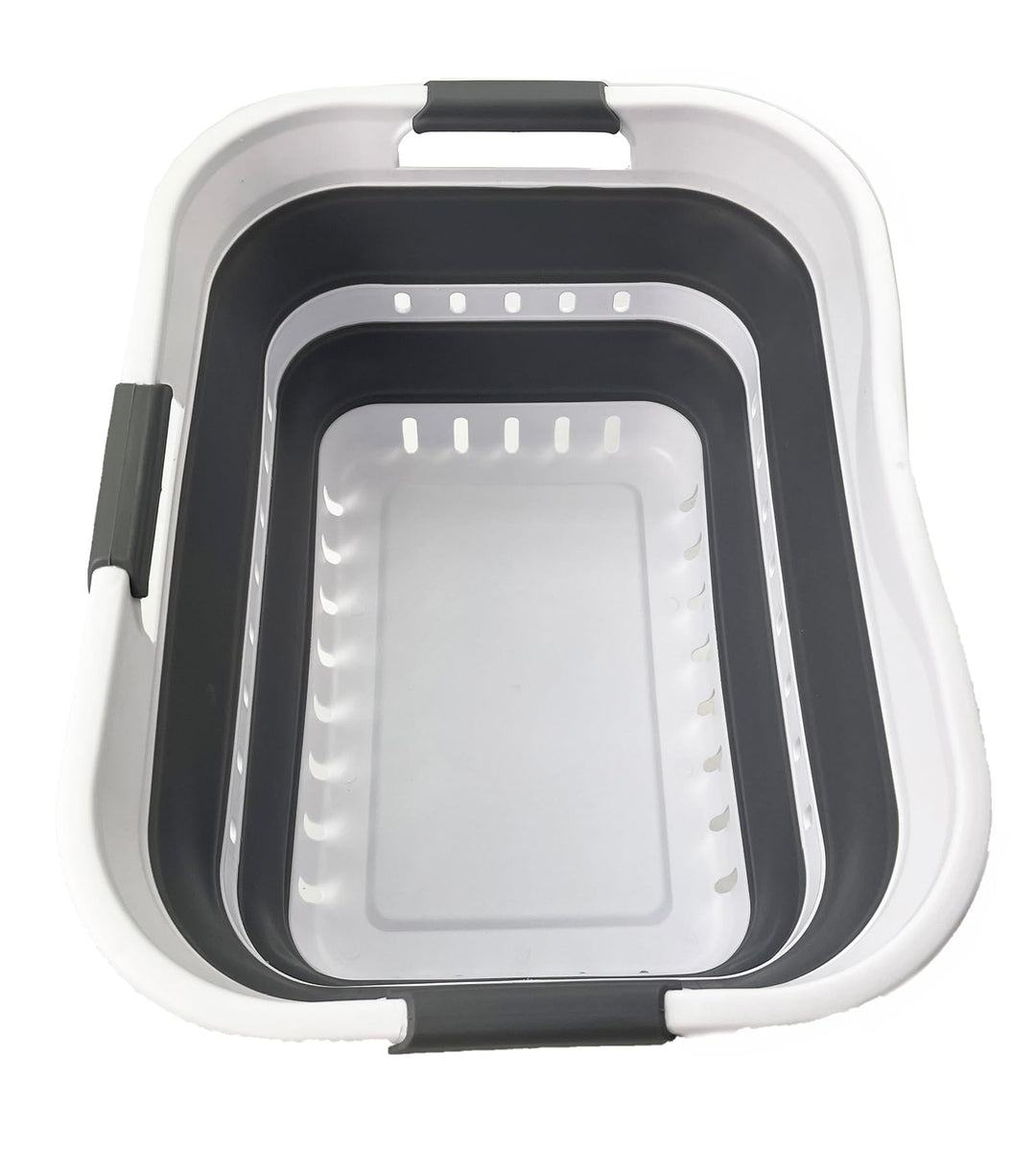 SAMMART Collapsible Plastic Laundry Basket - Foldable Pop Up Storage Container/Organizer - Portable