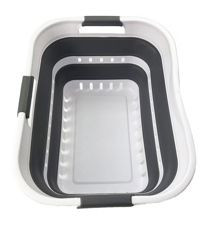 SAMMART Collapsible Plastic Laundry Basket - Foldable Pop Up Storage Container/Organizer - Portable