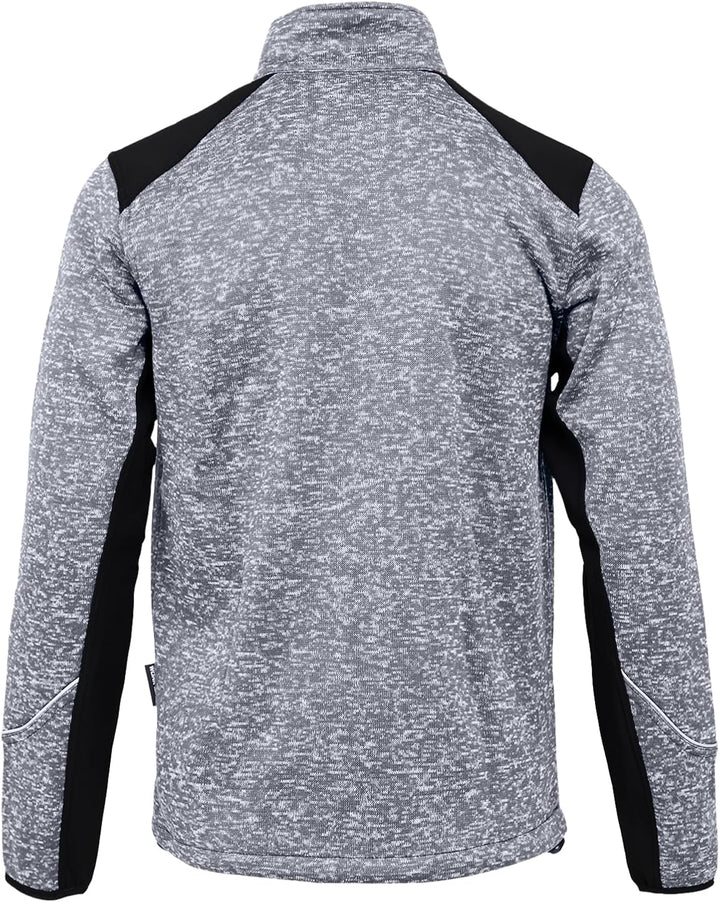 WORK IDEA Strick Fleecejacke Herren, Jacke Fleece Strickjacke, atmungsaktive Outdoor Fleecejacken fü