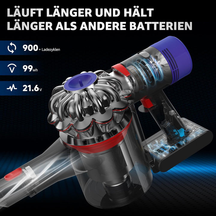EGR Upgraded V7 Akku für Dyson V7 Motorhead/Animal/Trigger/Fluffy/Absolute/Car+Boat SV11 Handstaubsa