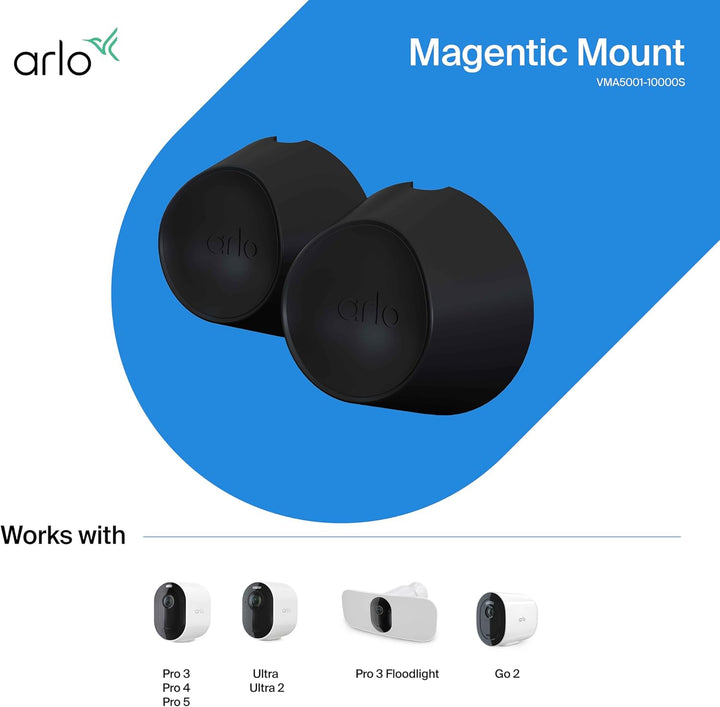 Arlo Zertifiziertes Zubehör | Magnetische Wandhalterungen, Kompatibel Mit Arlo Pro 3, Pro 4, Pro 5,