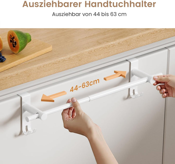 EMKE Handtuchhalter Ausziehbar Teleskop, Handtuchhalter ohne Bohren SUS201, Edelstahl Handtuchhalter