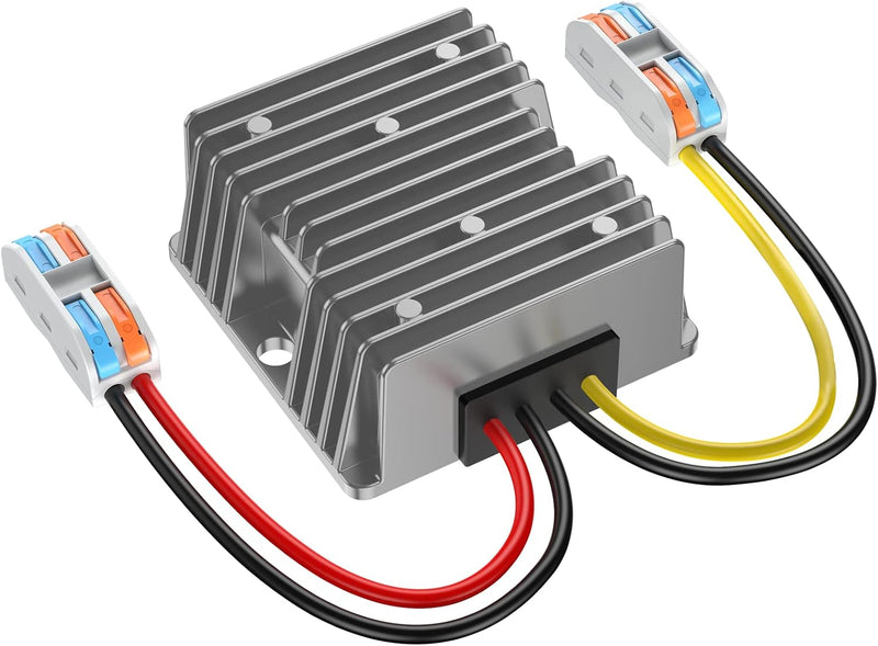 24V auf 12V 10A 120W, Spannungswandler 24V zu 12V mit Schnellverbinder Kabelverbinder, Spannungswand