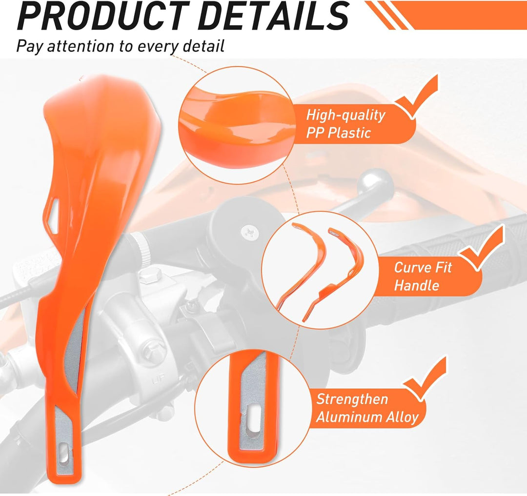 DREAMIZER Handprotektoren Motorrad Aluminium 22mm und 28mm, Handprotektoren für Offroad ATV Dirt Pit
