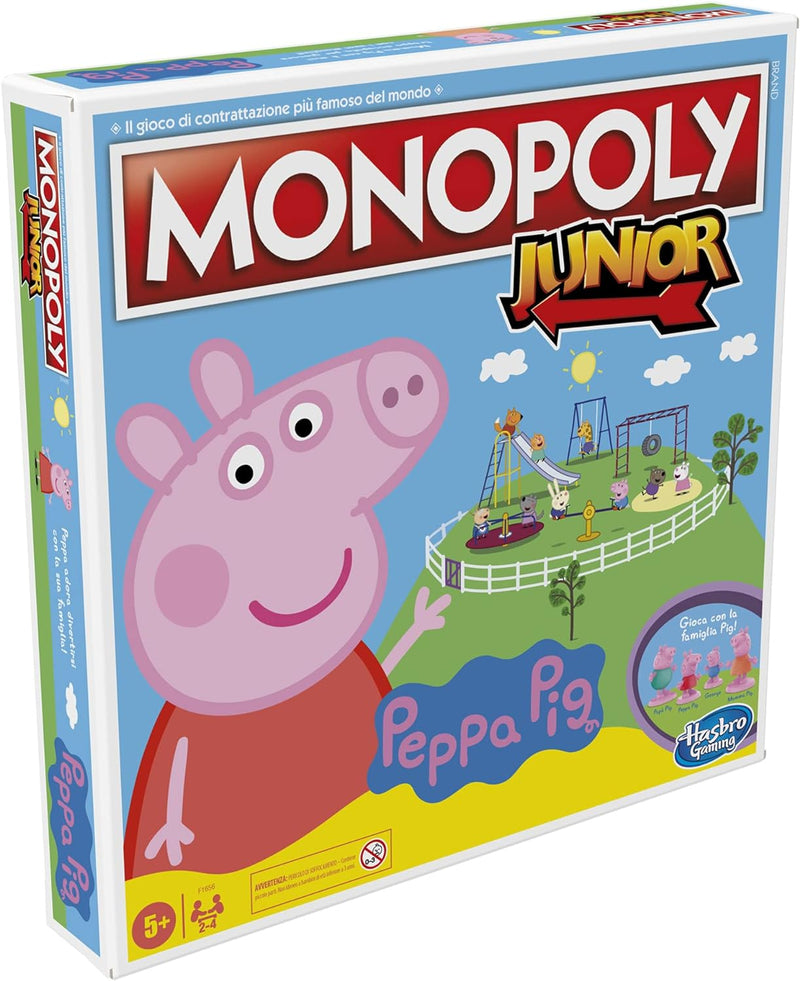 Hasbro Monopoly Junior: Peppa Pig Edition, gioco da tavolo per 2-4 giocatori, per Bambini dagli 5 an