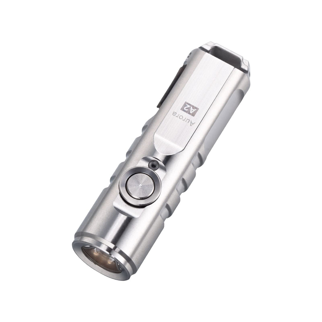 RovyVon A2 LED-Taschenlampe Edelstahl, 650 Lumen, Schlüsselanhänger Taschenlampe wiederaufladbar, IP