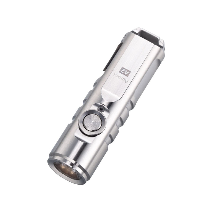 RovyVon A2 LED-Taschenlampe Edelstahl, 650 Lumen, Schlüsselanhänger Taschenlampe wiederaufladbar, IP