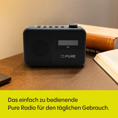 Pure Elan One2 tragbares DAB+/FM Radio mit Bluetooth 5.1 (LCD-Display, 10 Speichertasten, Batteriebe