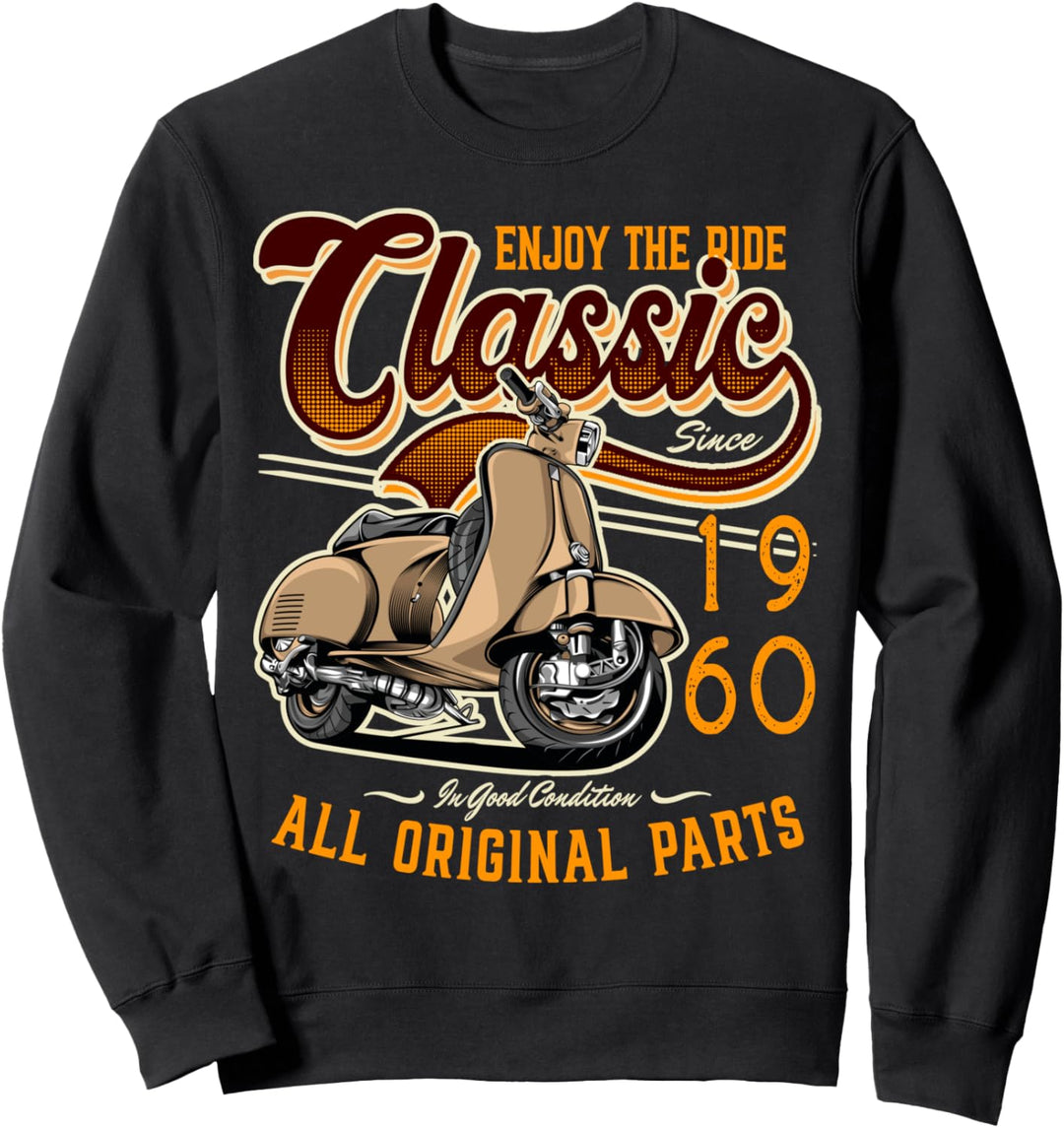 Motorroller Classic Mopedfahrer Geburtstag 1960 Sweatshirt