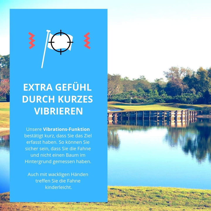 Golflaser.de - Golf Laser Entfernungsmesser Birdie 1300 Pro White - FlagFinder - 1300m Reichweite -