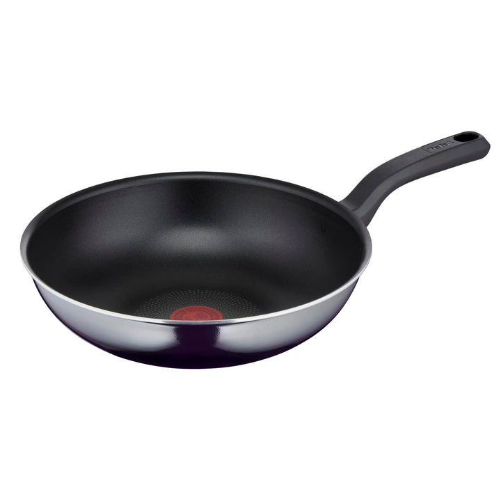 Tefal D52619 Resist Wokpfanne| sichere Titanium Antihaftversiegelung | Thermo-Signal Temperaturindik