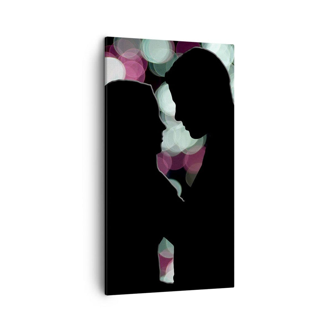 Bilder auf Leinwand Paar Liebe Beziehung Leinwandbild mit Rahmen 45x80cm Wandbilder Dekoration Wohnz