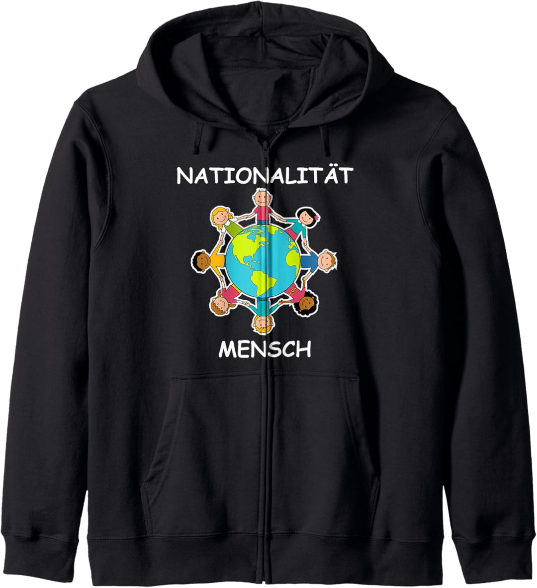 Anti-Rassismus T-Shirt Nationalität Mensch für Kinder Kapuzenjacke