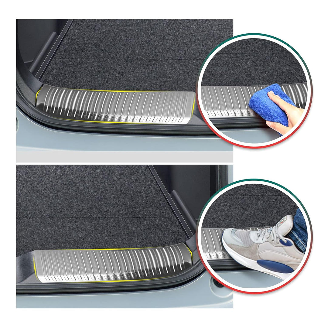 LFOTPP Edelstahl Ladekantenschutz H*onda HR-V 2022, HRV Auto Zubehör Dekoration Stossstangenschutz K