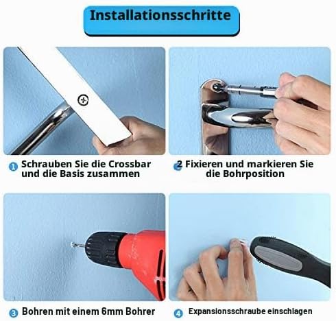 HONPHIER® Handtuchhalter Chrom Handtuchstangen Edelstahl mit Haken Handtuchstange Bad 60 cm, Handtuc