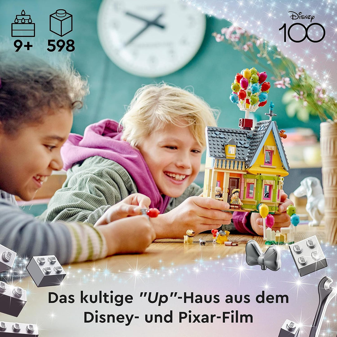 LEGO 43217 Disney and Pixar Carls Haus aus „Oben“, baubares Spielzeug mit Luftballons, Carl, Russell