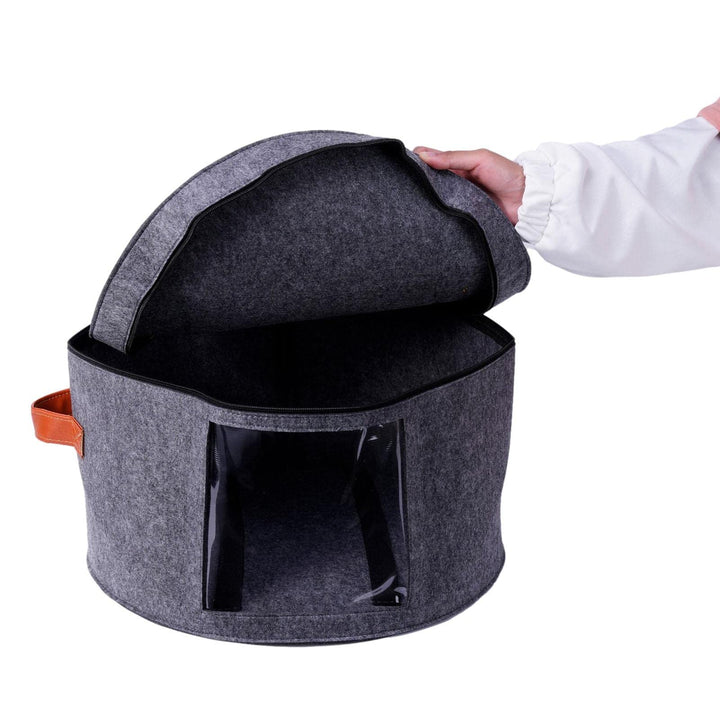 sadfd 2 Stück Hutschachtel Rund Mit Deckel, Gross Hutkoffer, Hutbox Pop Up Hut Aufbewahrungsbox, Run