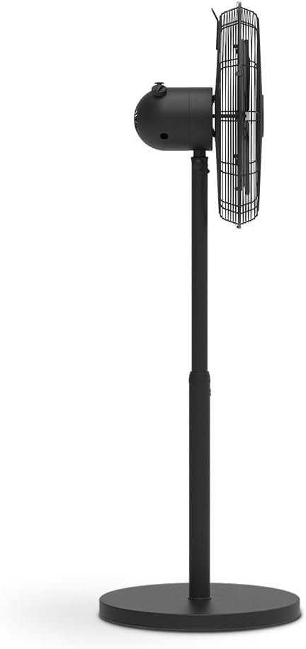 CREATE / AIR STAND EASY/Oszillierender Standventilator Schwarz / 50W, höhenverstellbar und regulierb