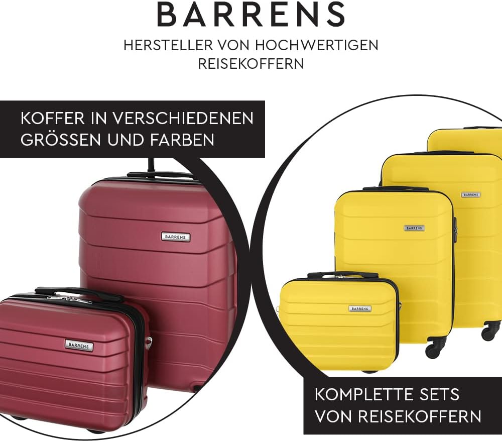 BARRENS Handgepäck Koffer 55x40x20 cm Reisekoffer Trolleys Hartschalenkoffer Cabin Size Suitcase Car