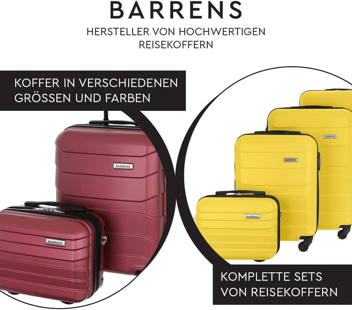 BARRENS Kabinenkoffer | Kabinengepäck | 55x40x20cm | 34 L | ABS-Material | Chiffrierschloss Reisekof