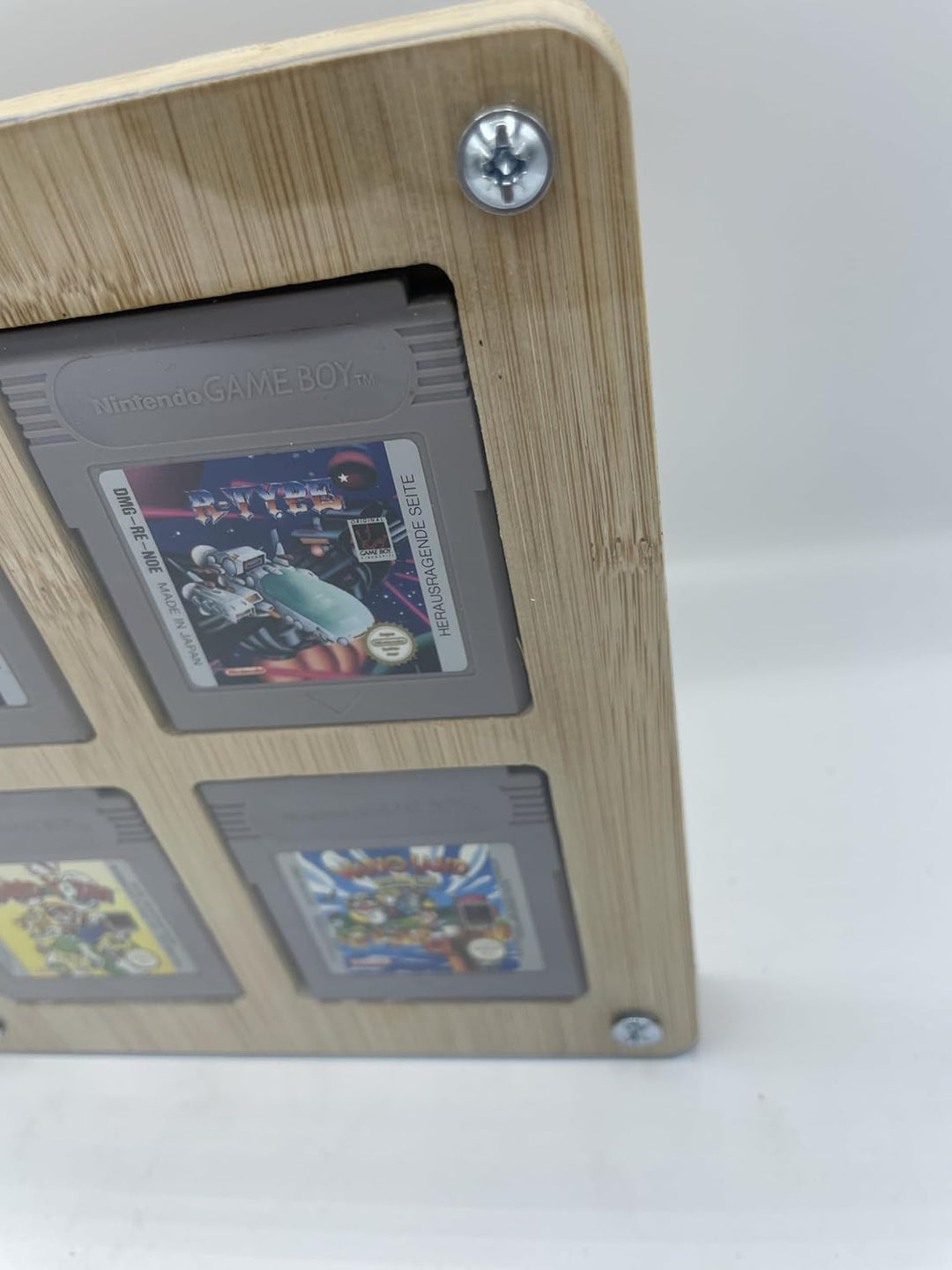 LiftWood Sammelrahmen Aufsteller für Vier Nintendo Gameboy Spiel Halter Display Setzkasten