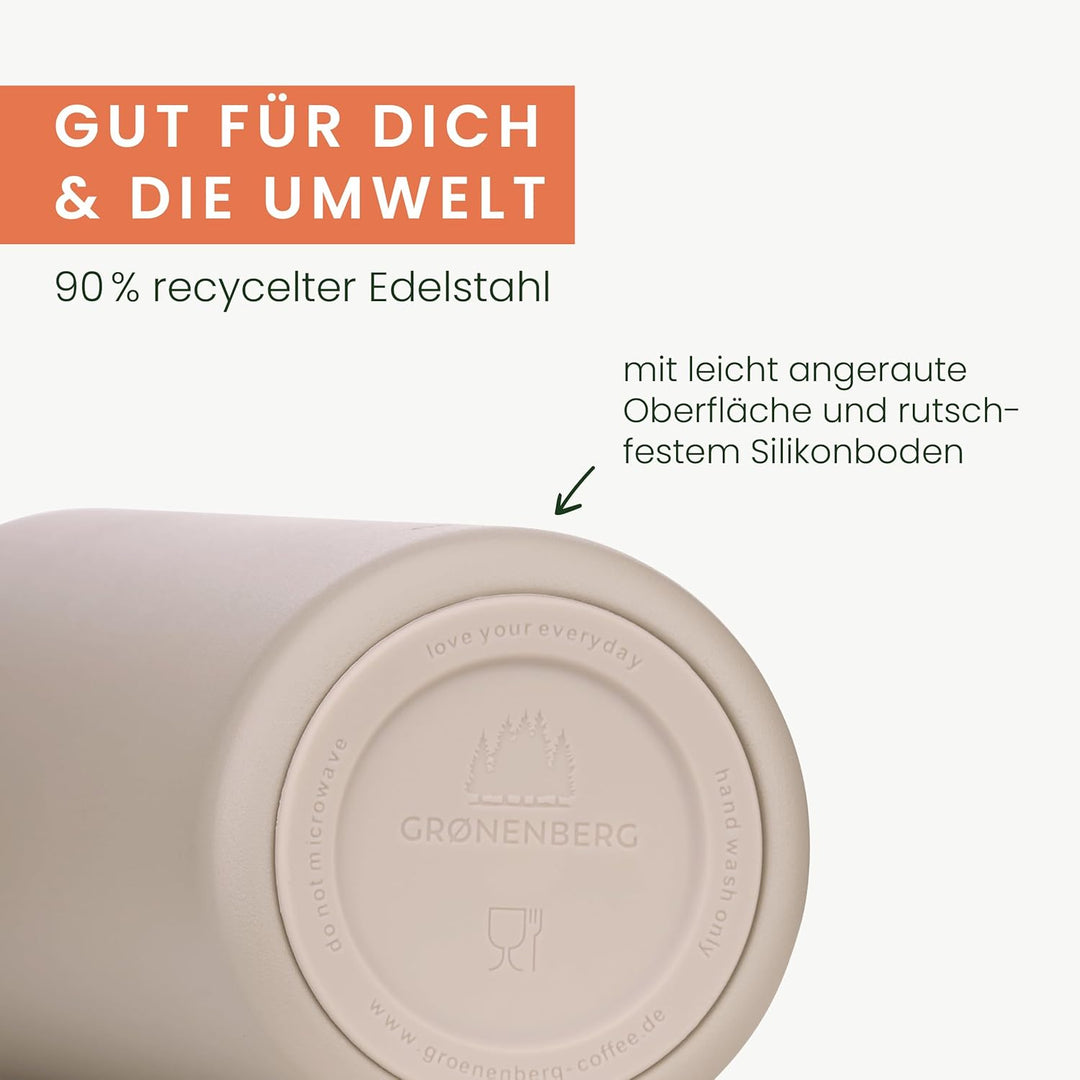 Groenenberg Trinkflasche Edelstahl 500ml oder 750ml | 100% Auslaufsicher | Thermosflasche Kohlensäur