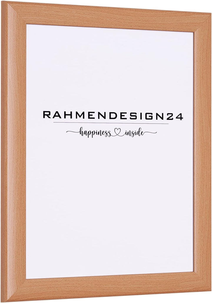 Rahmendesign24 Bilderrahmen Fiona 40x80 Buche Fotorahmen, Wechselrahmen, Posterrahmen, Puzzlerahmen