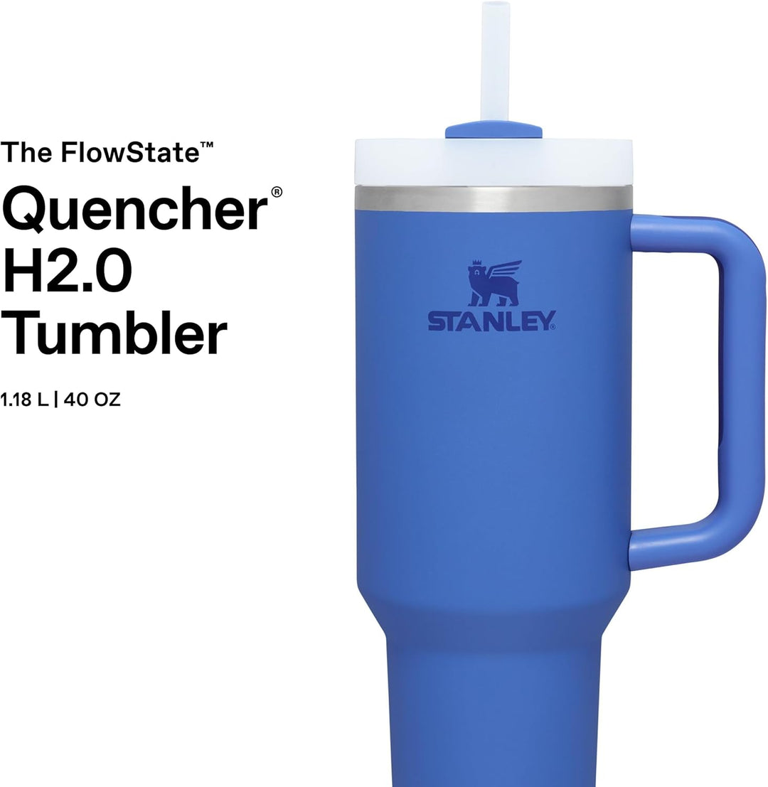 Stanley 1913 Quencher H2.0 Flowstate Trinkflasche Mit Strohhalm - Thermobecher Kühlt 11 Stunden - 48