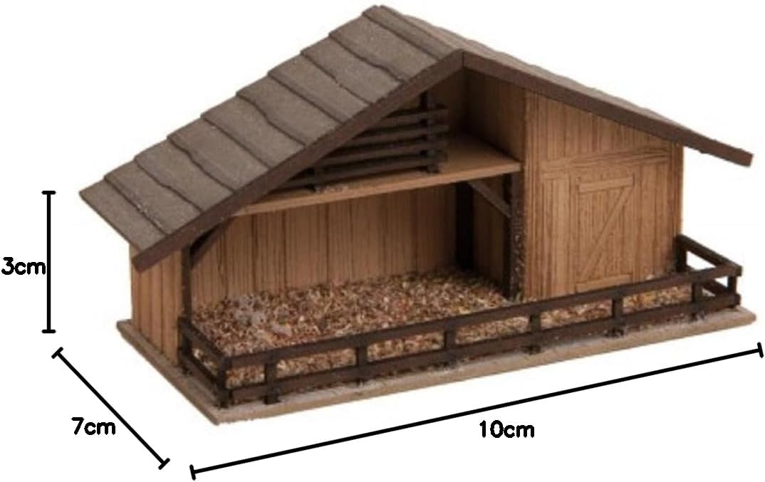 Noch 14394 Weihnachtsmarkt-Krippe mit Figuren in Holzoptik