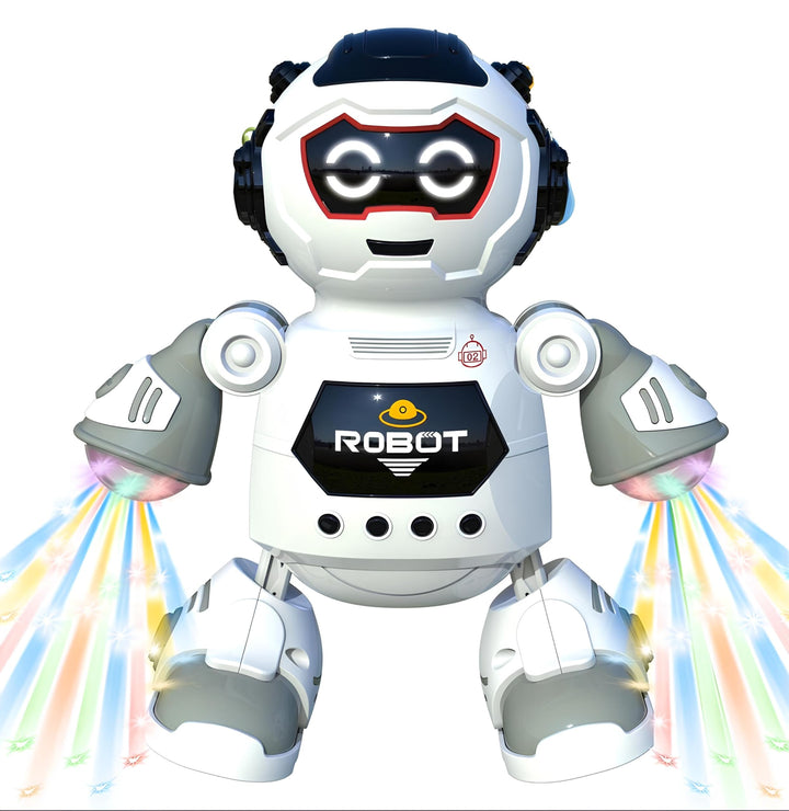 Spielzeugroboter mit Lichtern und Klängen, Tanz spielt und leuchtet Roboter, gehen mit Lichtern und