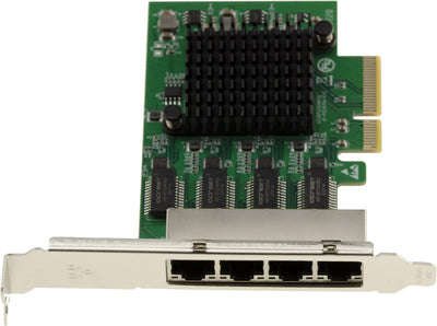 KALEA-INFORMATIQUE PCIe x4 Netzwerk-Controller-Karte mit 4 RJ45 Gigabit Ethernet 10 100 1000 Mbps LA