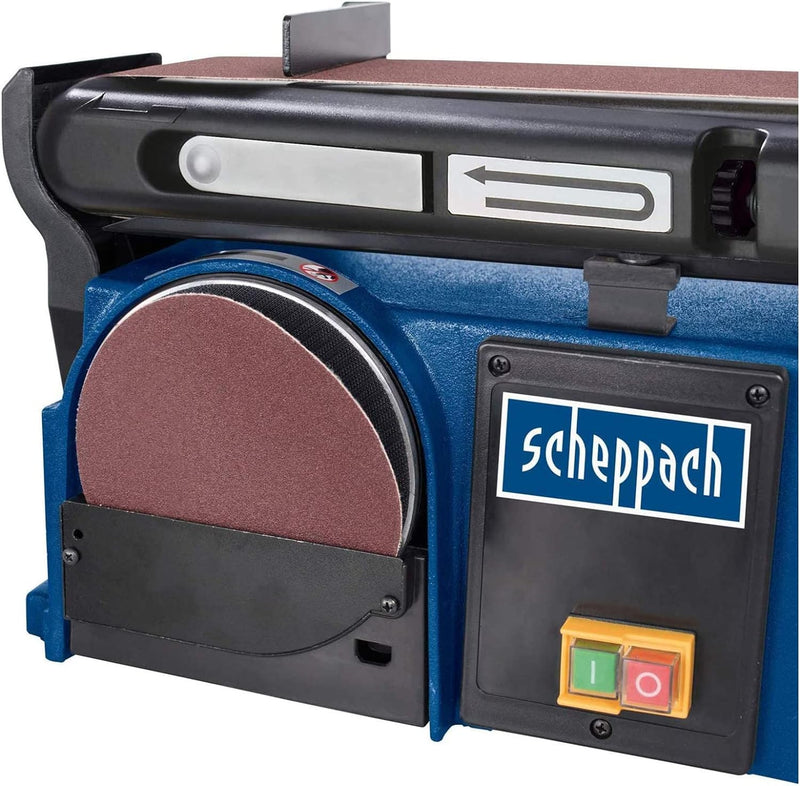 Scheppach Band-Tellerschleifer BTS900 mit Zubehör | Schleifmaschine mit 370W | 230V | 2850 min-1 | S