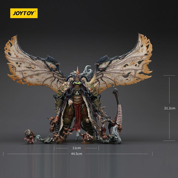 JOYTOY Warhammer 40k Mortarion，Daemon Primarch of Nurgle with Ancient Weapons‘The Lantern&