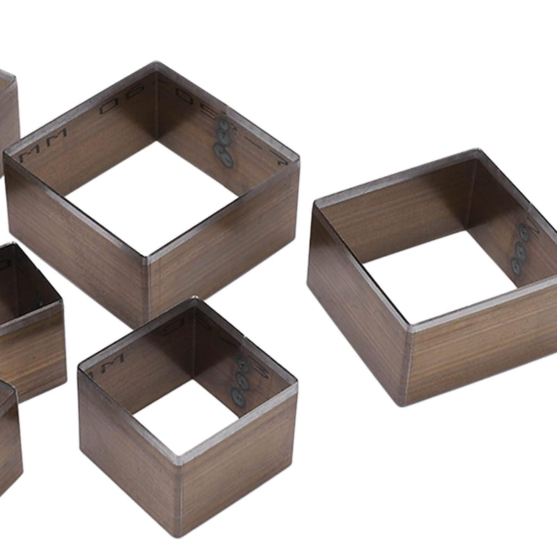 Naroote Lochstanzer, Lederformstanzer-Set, quadratisch, hohl, 7-teilig, hohe Härte, für Tasche, Gürt
